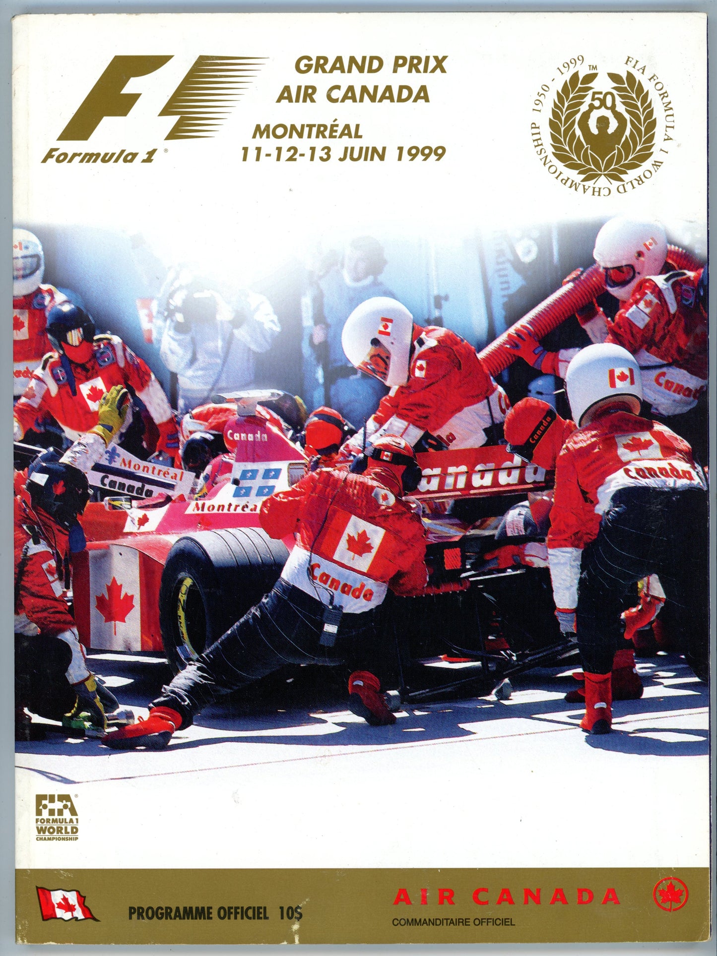 Formula 1 World Championship Vintage Official Racing Program (June 11-13, 1999) Grand Prix Air Canada Montreal