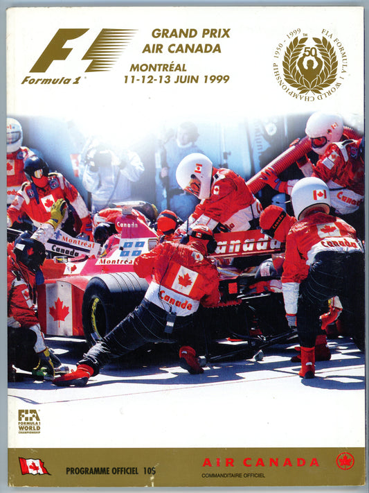 Formula 1 World Championship Vintage Official Racing Program (June 11-13, 1999) Grand Prix Air Canada Montreal