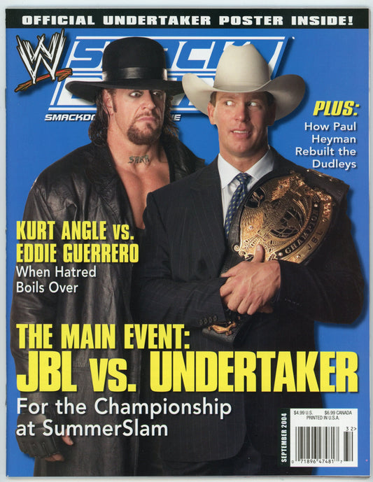 WWE SmackDown! Wrestling Magazine (September 2004) JBL vs. Undertaker