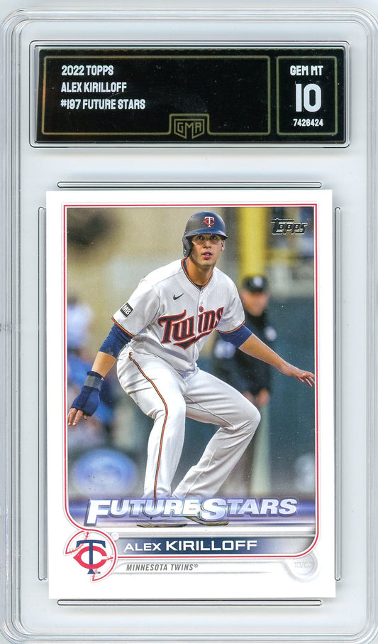 2022 Topps Alex Kirilloff Graded Rookie Card #197 GMA 10