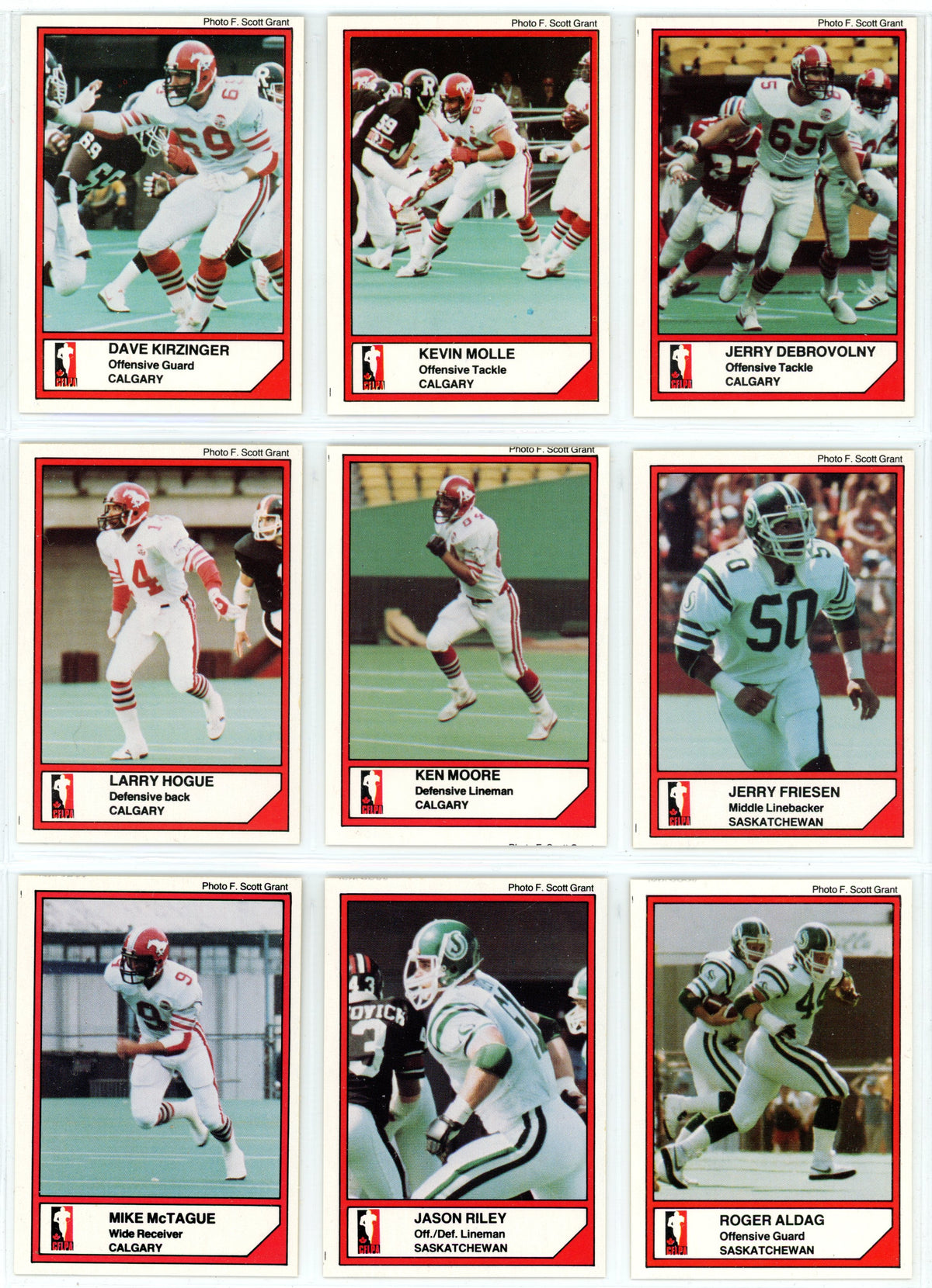 1984 JOGO CFL Football Series One & Two Complete Set (160 Cards) EX+/NM Condition