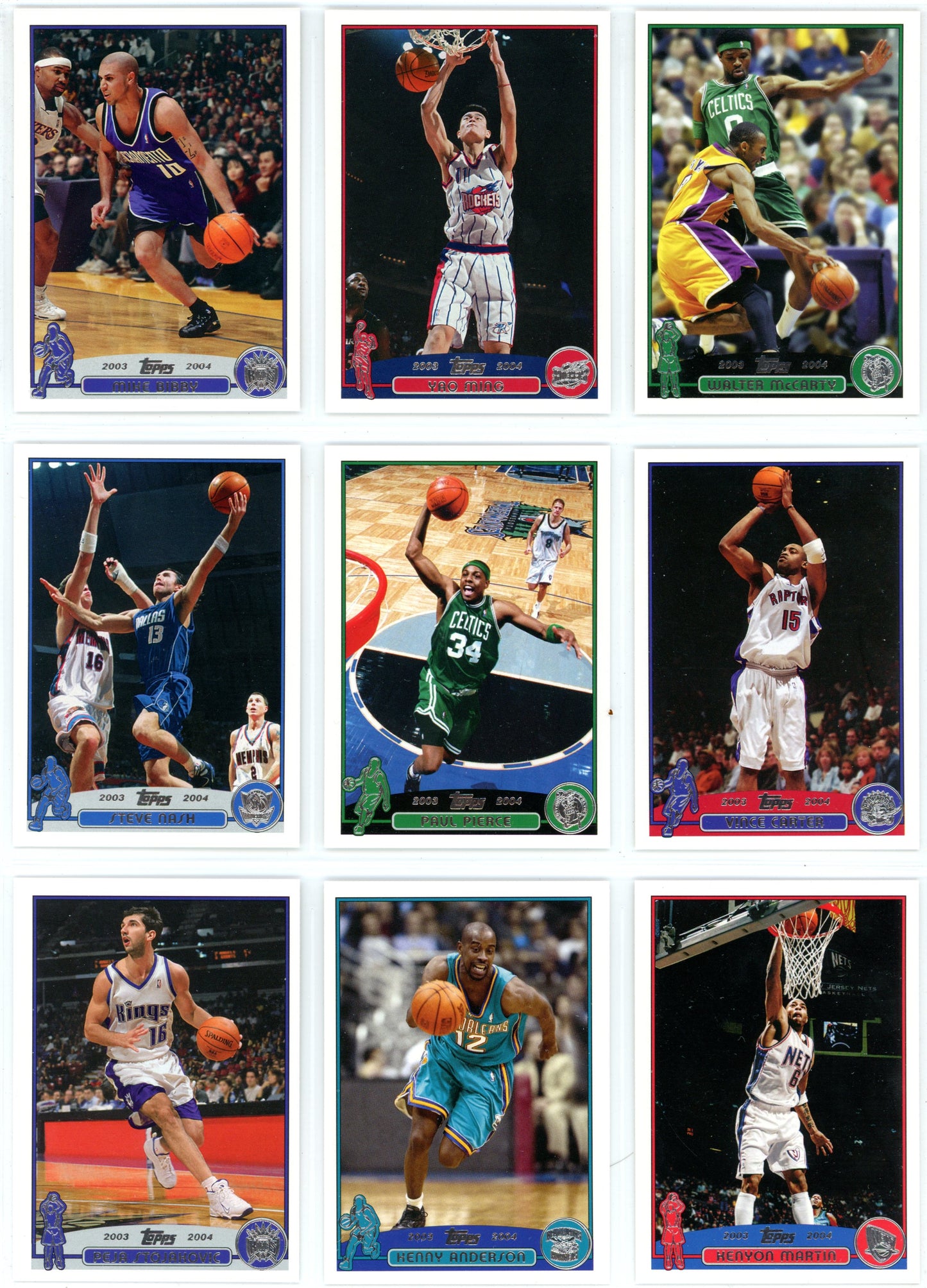 2003/04 Topps NBA Basketball Complete Set (249 Cards) + Graded LeBron James #221 PSA 7