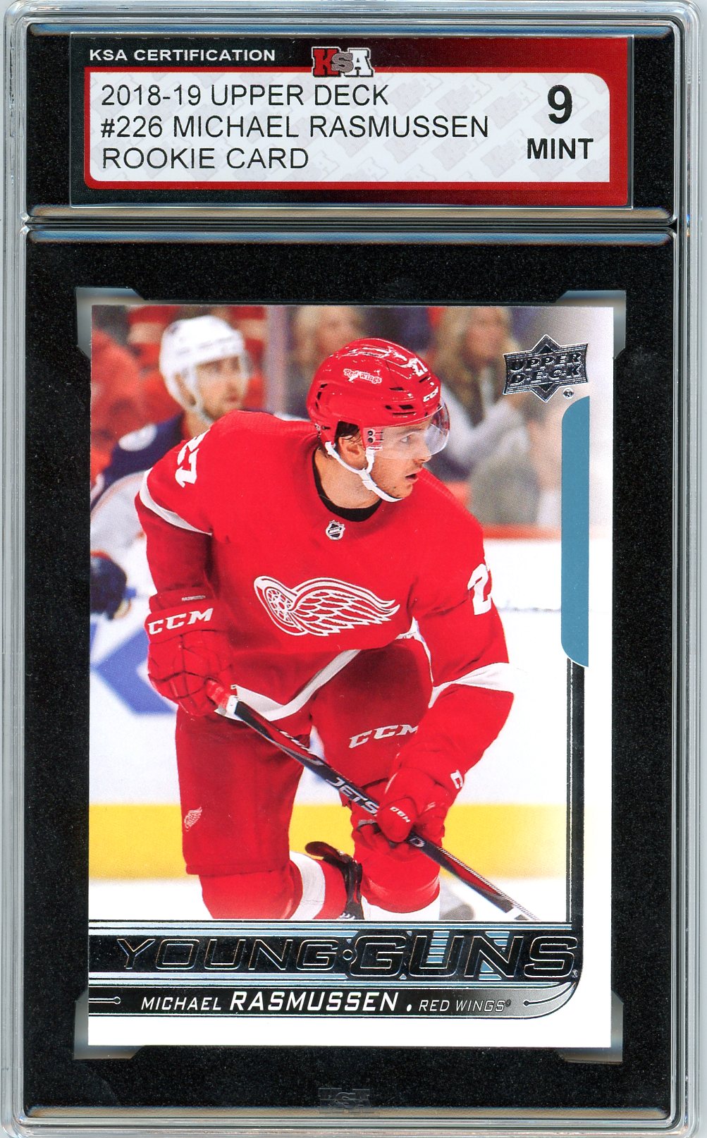 2018/19 Upper Deck Michael Rasmussen Graded Rookie Card #226 KSA 9