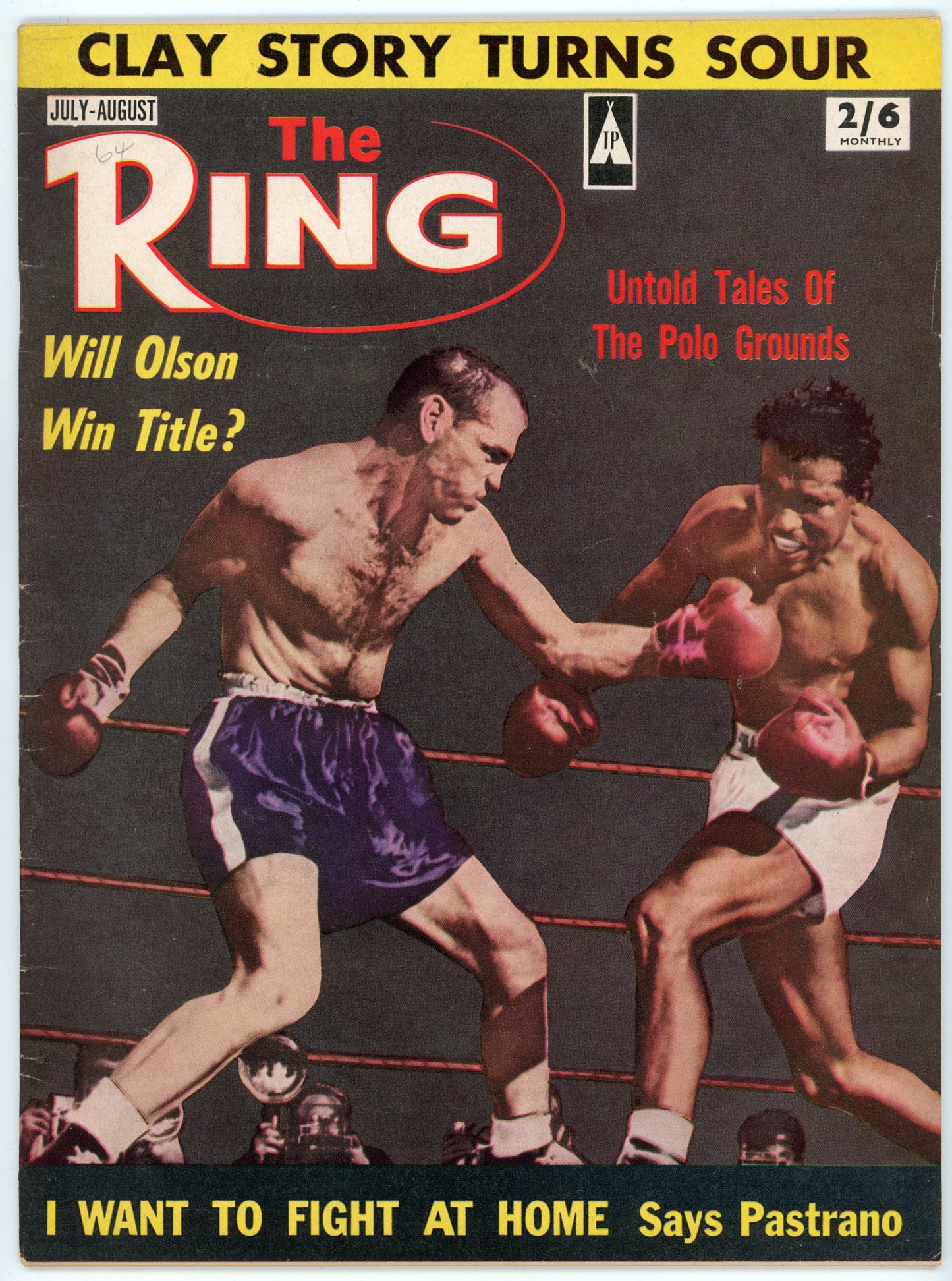The Ring Vintage Boxing Magazine (July 1964) Bobo Olson vs. Sugar Ray Robinson