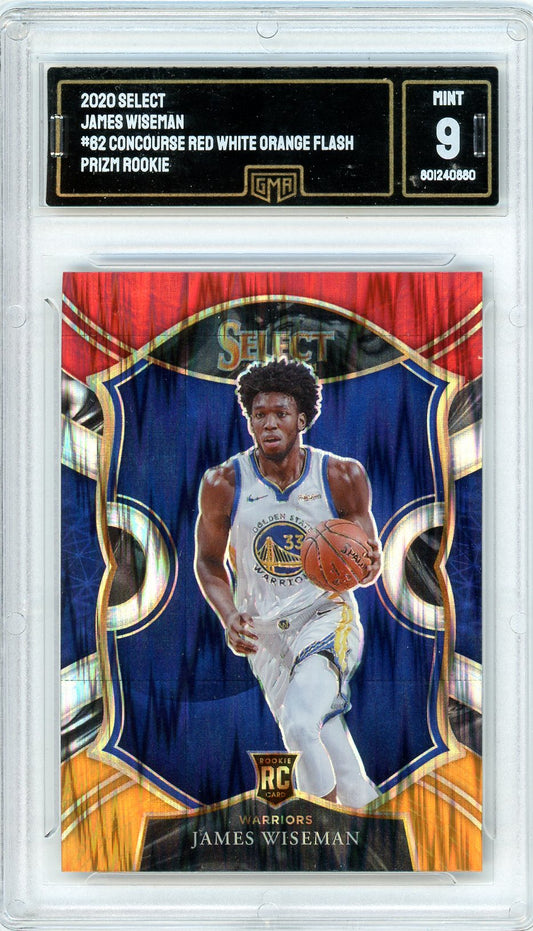 2020 Panini Prizm Select James Wiseman Graded Rookie Card #62 GMA 9