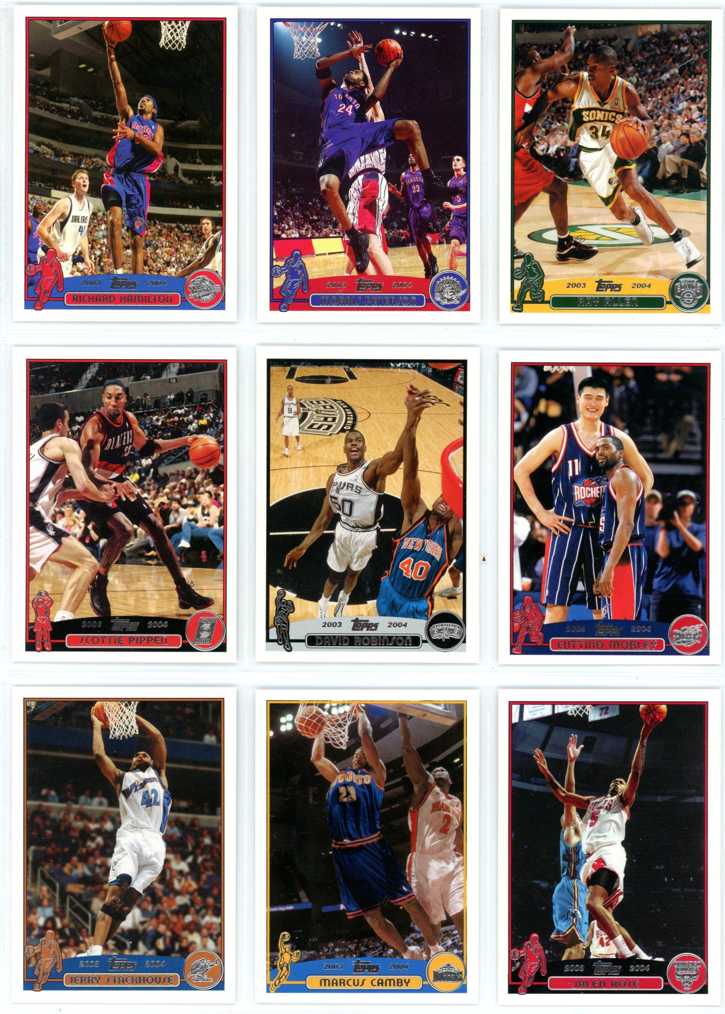 2003/04 Topps NBA Basketball Complete Set (249 Cards) + Graded LeBron James #221 PSA 7