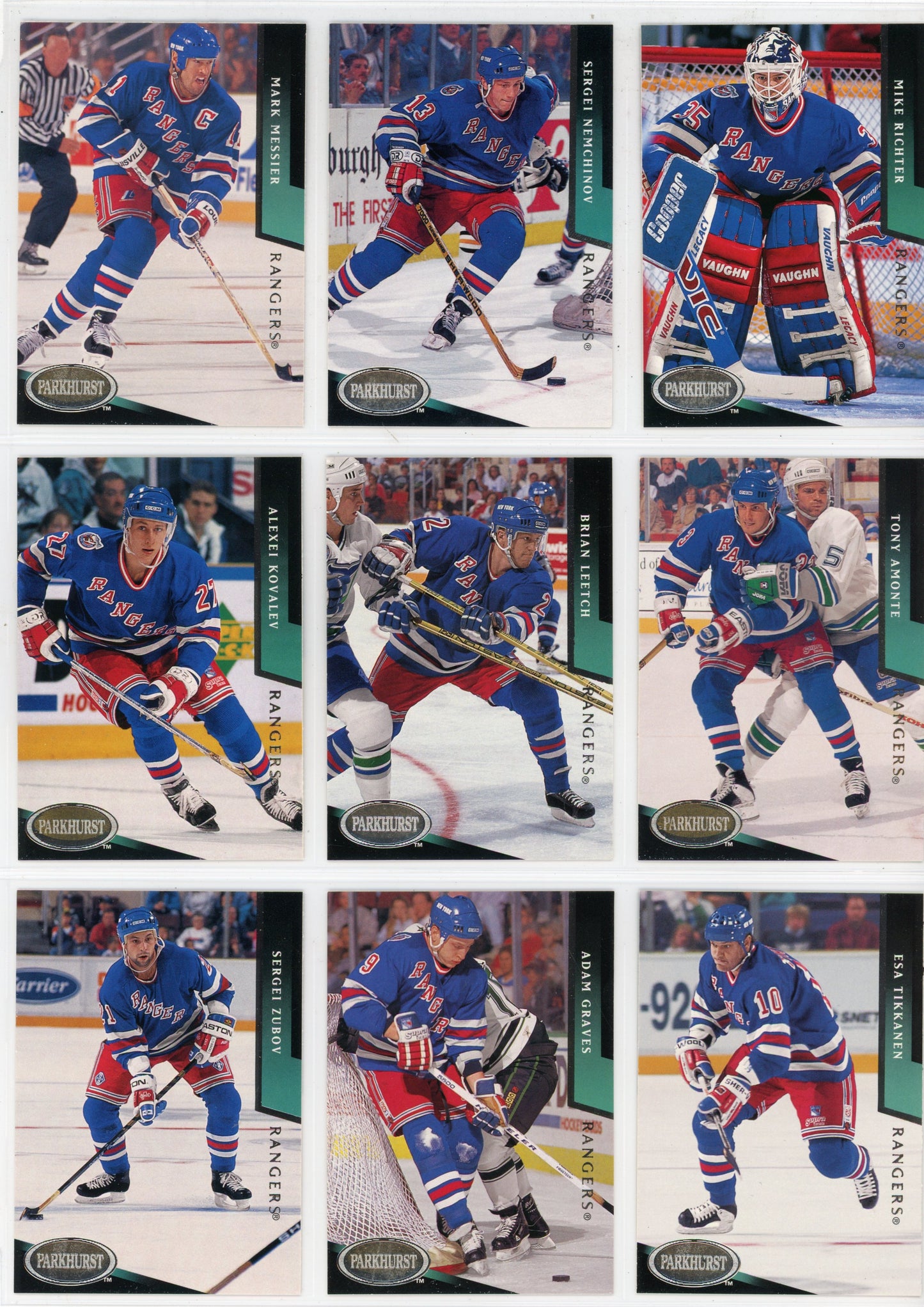 1993/94 Parkhurst NHL Hockey Card Series One Set (270 Cards)