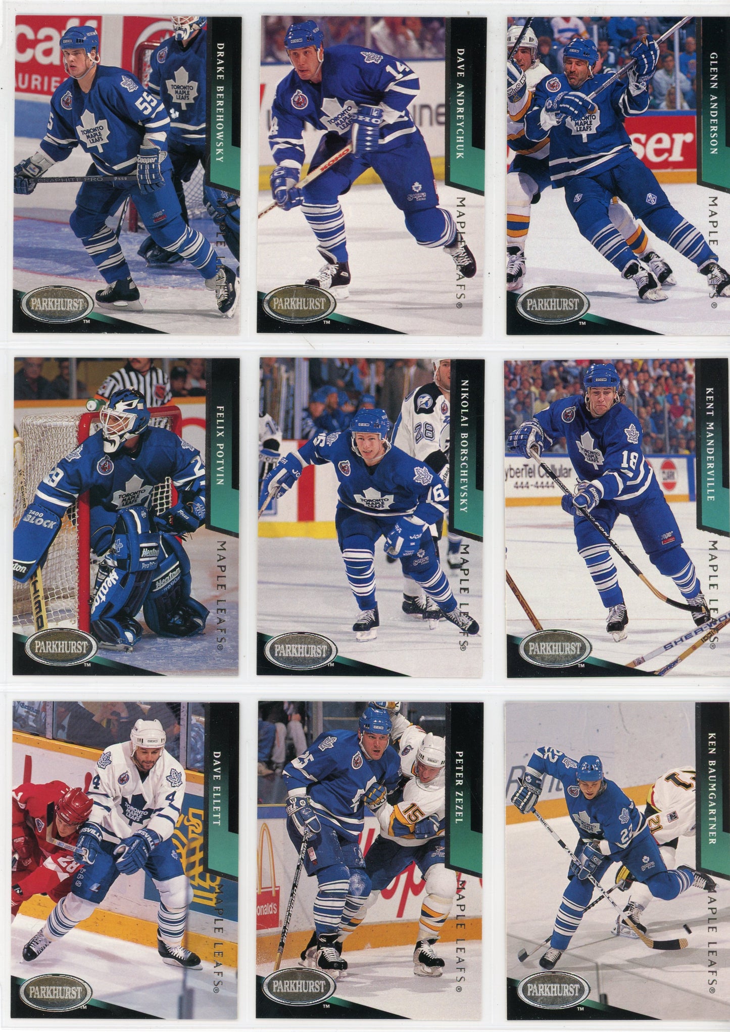 1993/94 Parkhurst NHL Hockey Card Series One Set (270 Cards)