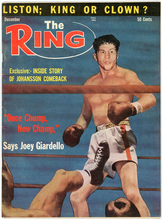 The Ring Vintage Boxing Magazine (December 1963) Joey Giardello Cover