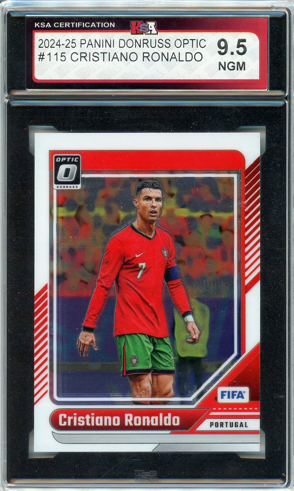 2024/25 Panini Donruss Optic Cristiano Ronaldo Graded Card #115 KSA 9.5
