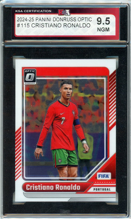 2024/25 Panini Donruss Optic Cristiano Ronaldo Graded Card #115 KSA 9.5