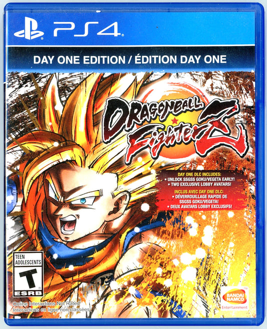 2018 Bandai Namco Dragonball Fighter Z Playstation 4 Video Game Disc In Box