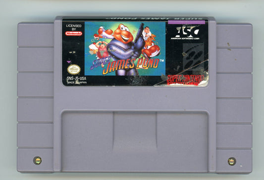 1991 Super James Pond SNES Video Game Cartridge