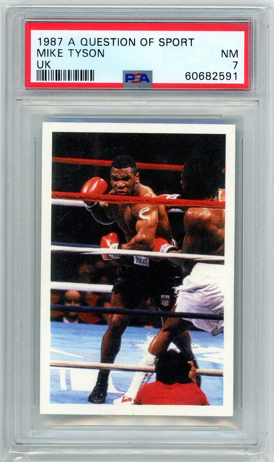 1987 A Question of Sport Mike Tyson Graded Boxing Rookie Card PSA 7