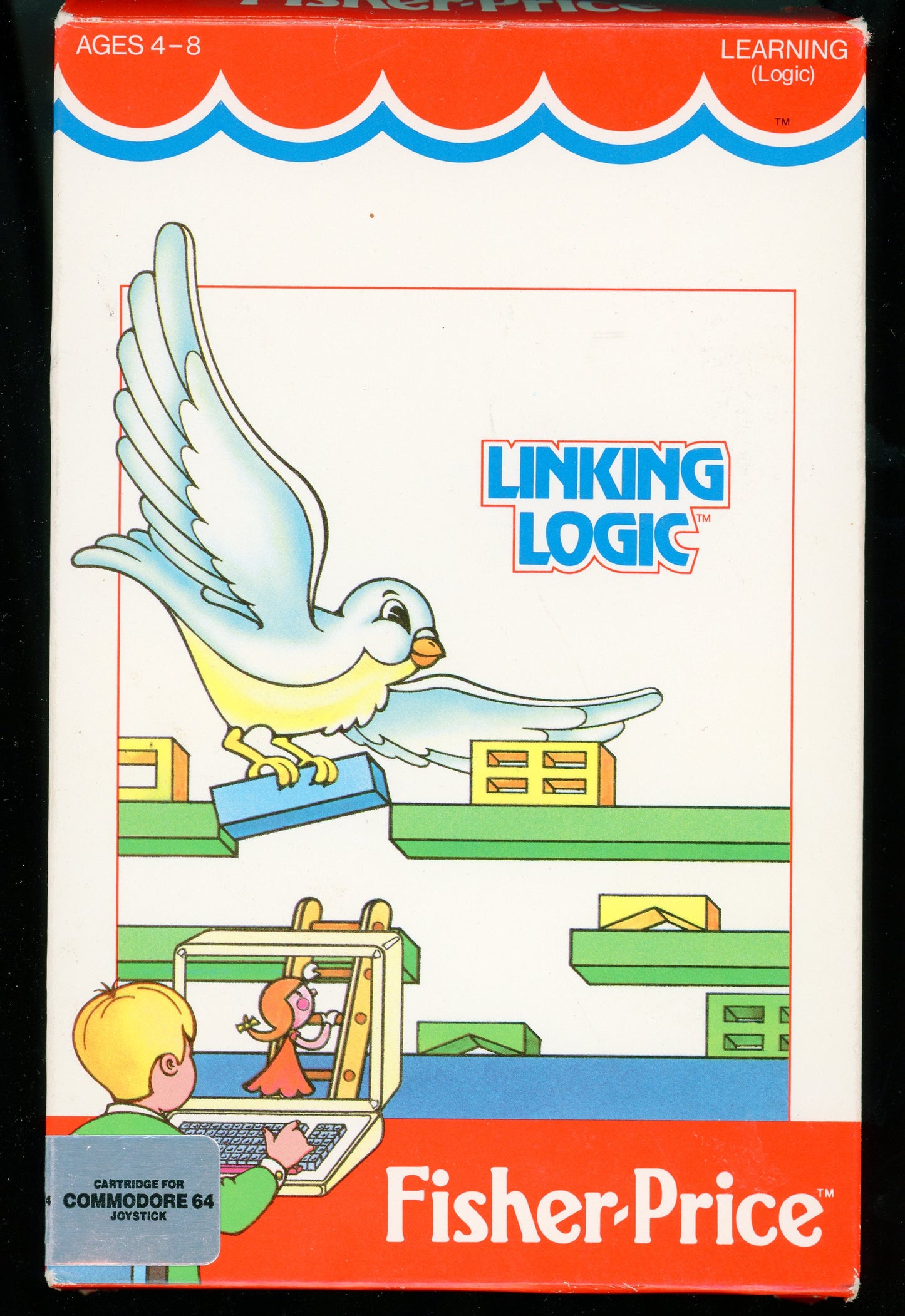 Fisher-Price Linking Logic Commodore 64 Video Game Cartridge Plus Box, Manual