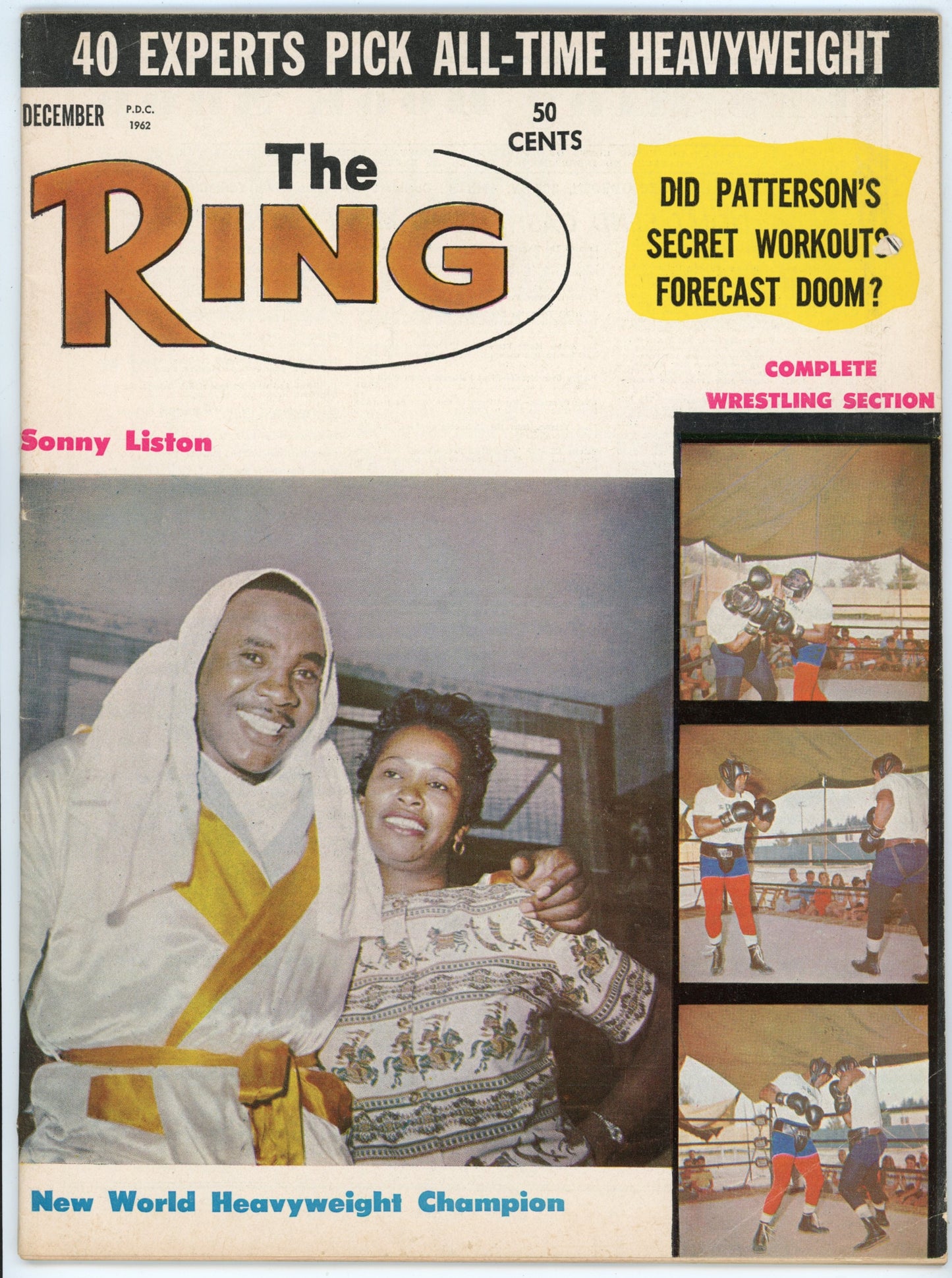 The Ring Vintage Boxing Magazine (December 1962) Sonny Liston Heavyweight Champion