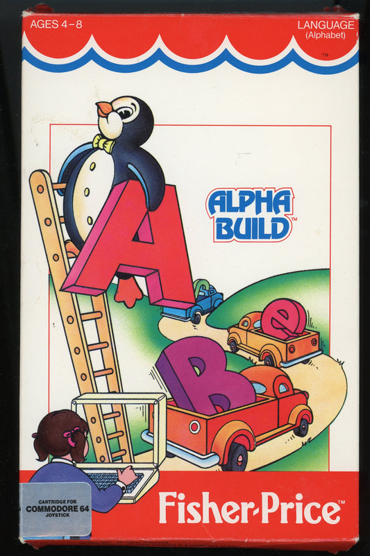 Fisher-Price Alpha Build Commodore 64 Video Game Cartridge Plus Box, Manual