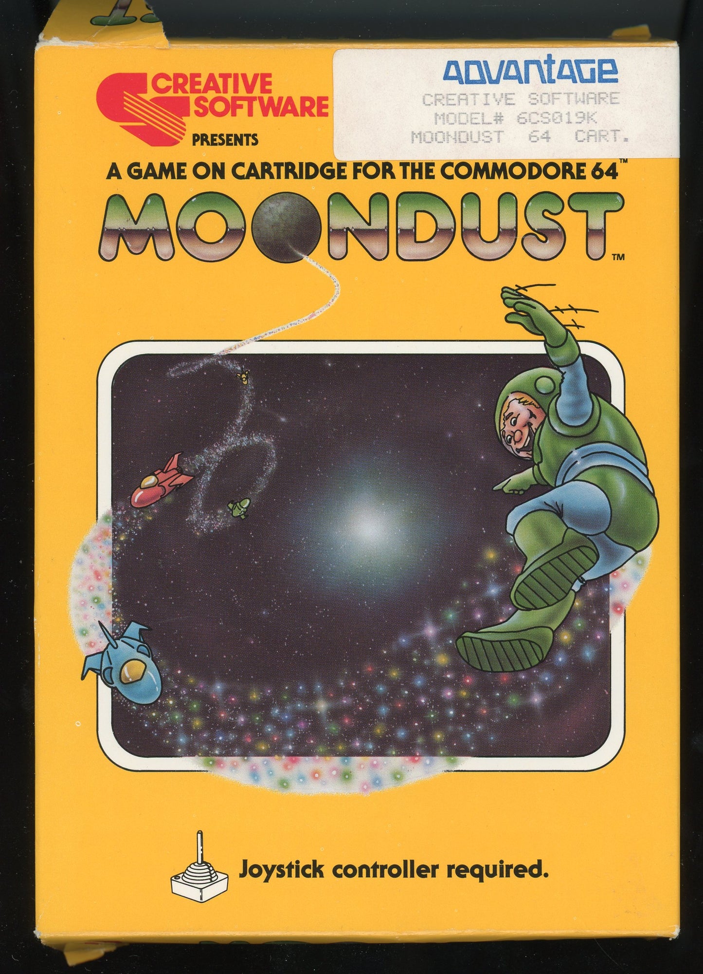 Moondust Commodore 64 Video Game Cartridge and Box Only Very Rare!