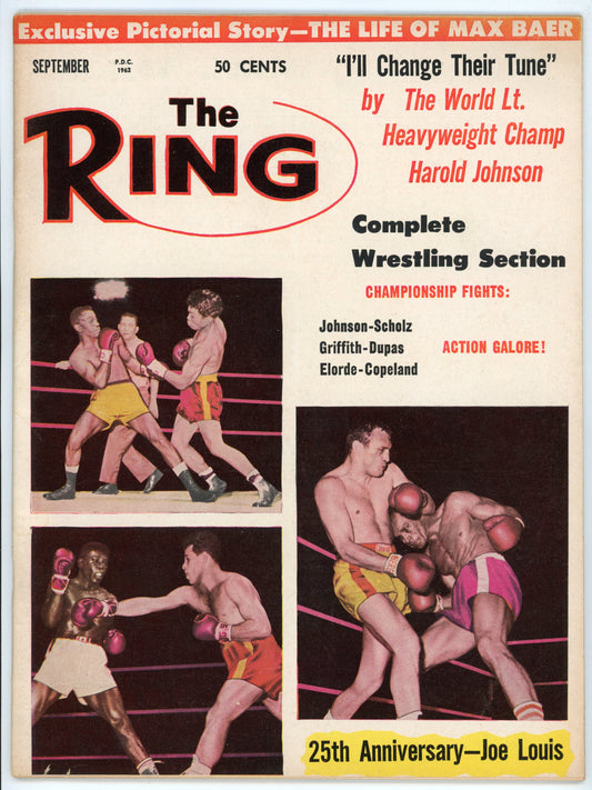 The Ring Vintage Boxing Magazine (September 1962) Harold Johnson vs. Gustav Sholz