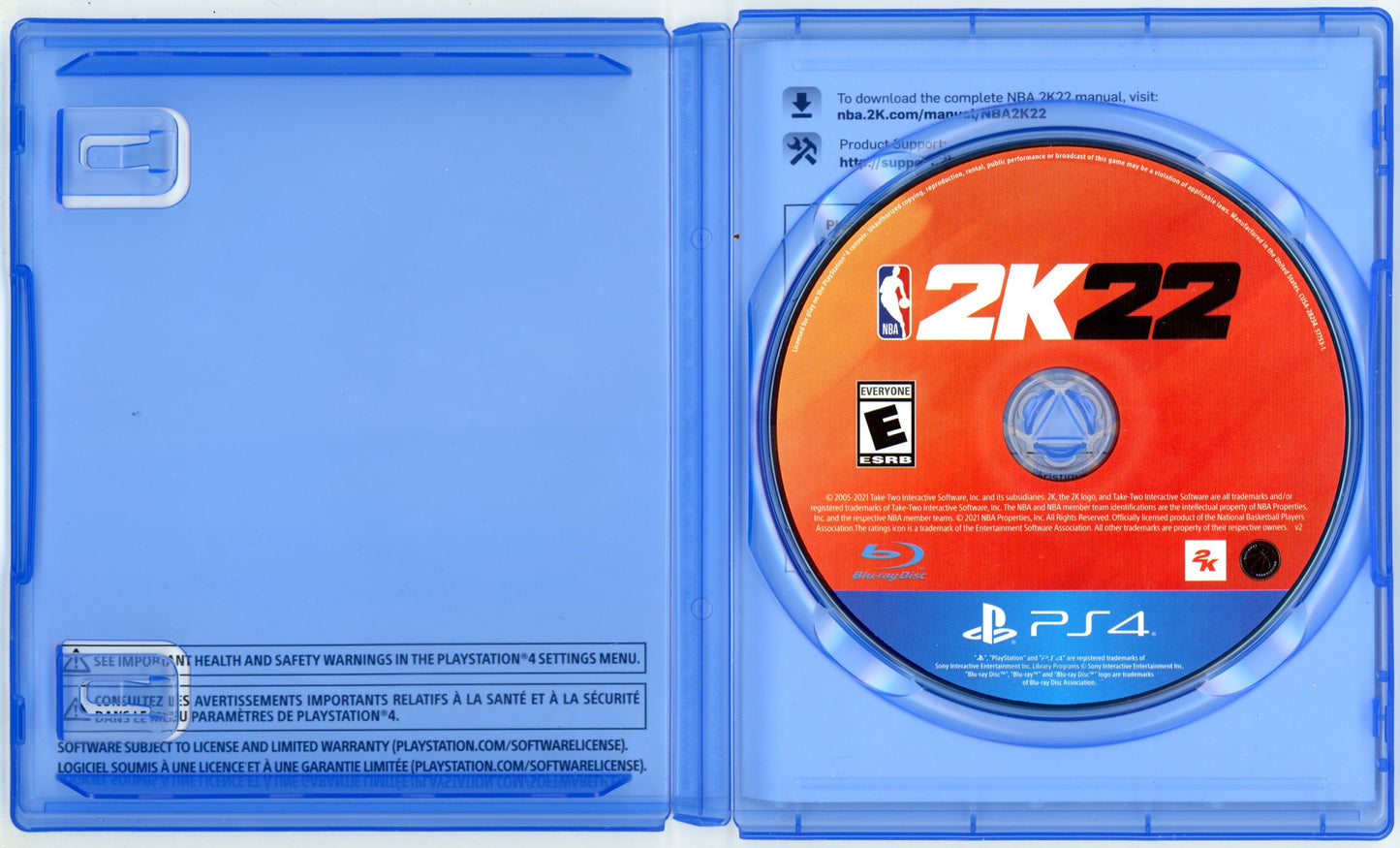 2021 NBA 2K22 Playstation 4 Video Game Disc In Box
