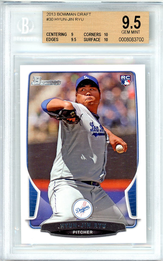 2013 Bowman Draft Hyun-Jin Ryu Graded Rookie Card BGS 9.5