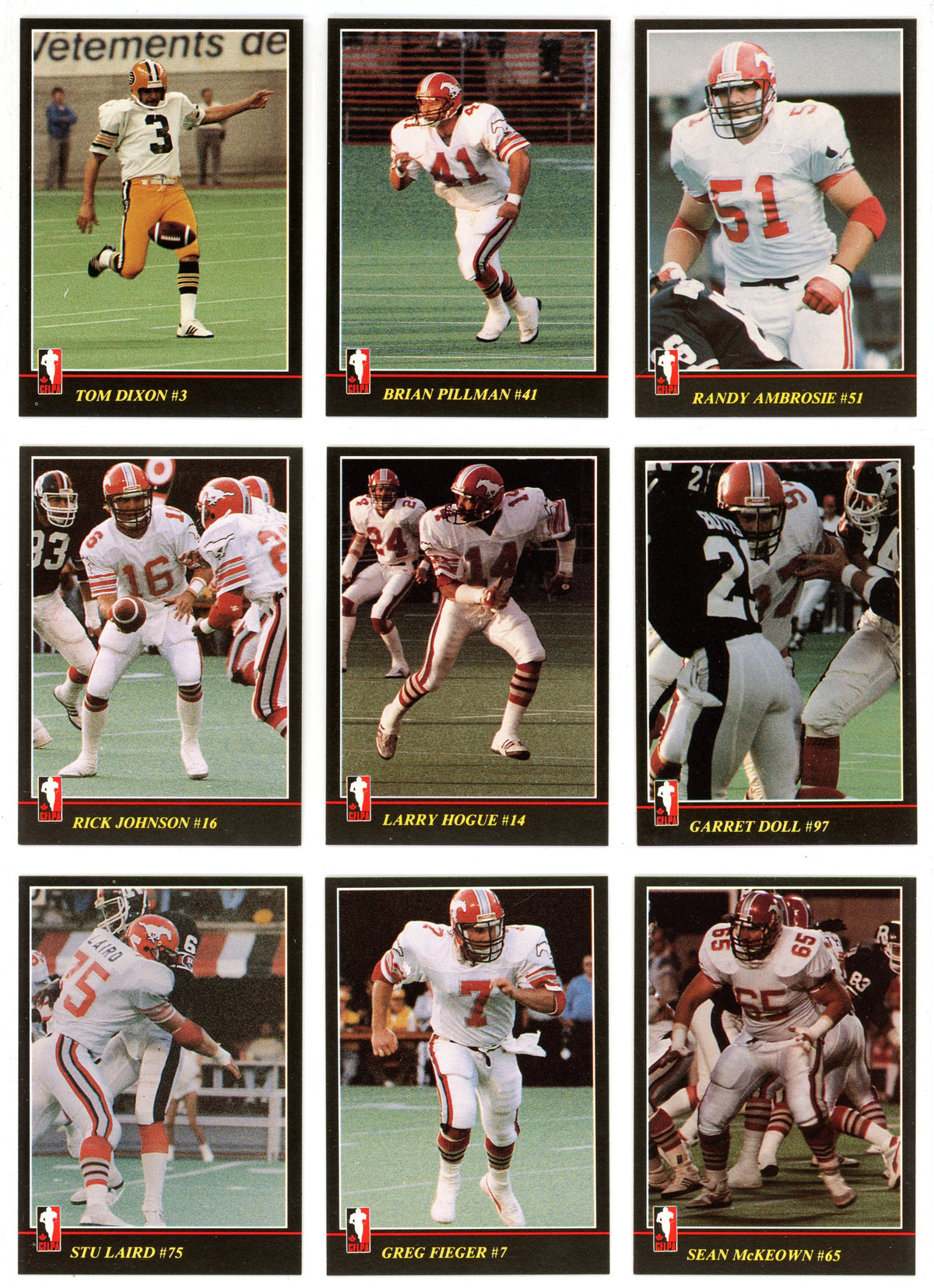 1986 JOGO CFL Football Complete Set (169 Cards) EX+/NM Condition Brian Pillman Rookie