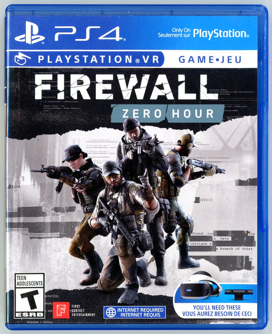 2018 First Contact Firewall: Zero Hour Playstation 4 VR Video Game Disc In Box