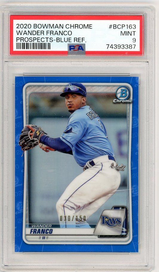 2020 Bowman Chrome Wander Franco Graded Card PSA 9