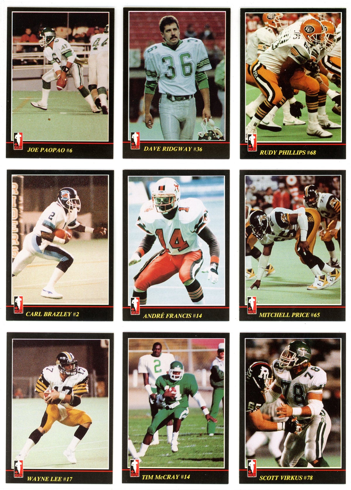 1986 JOGO CFL Football Complete Set (169 Cards) EX+/NM Condition Brian Pillman Rookie