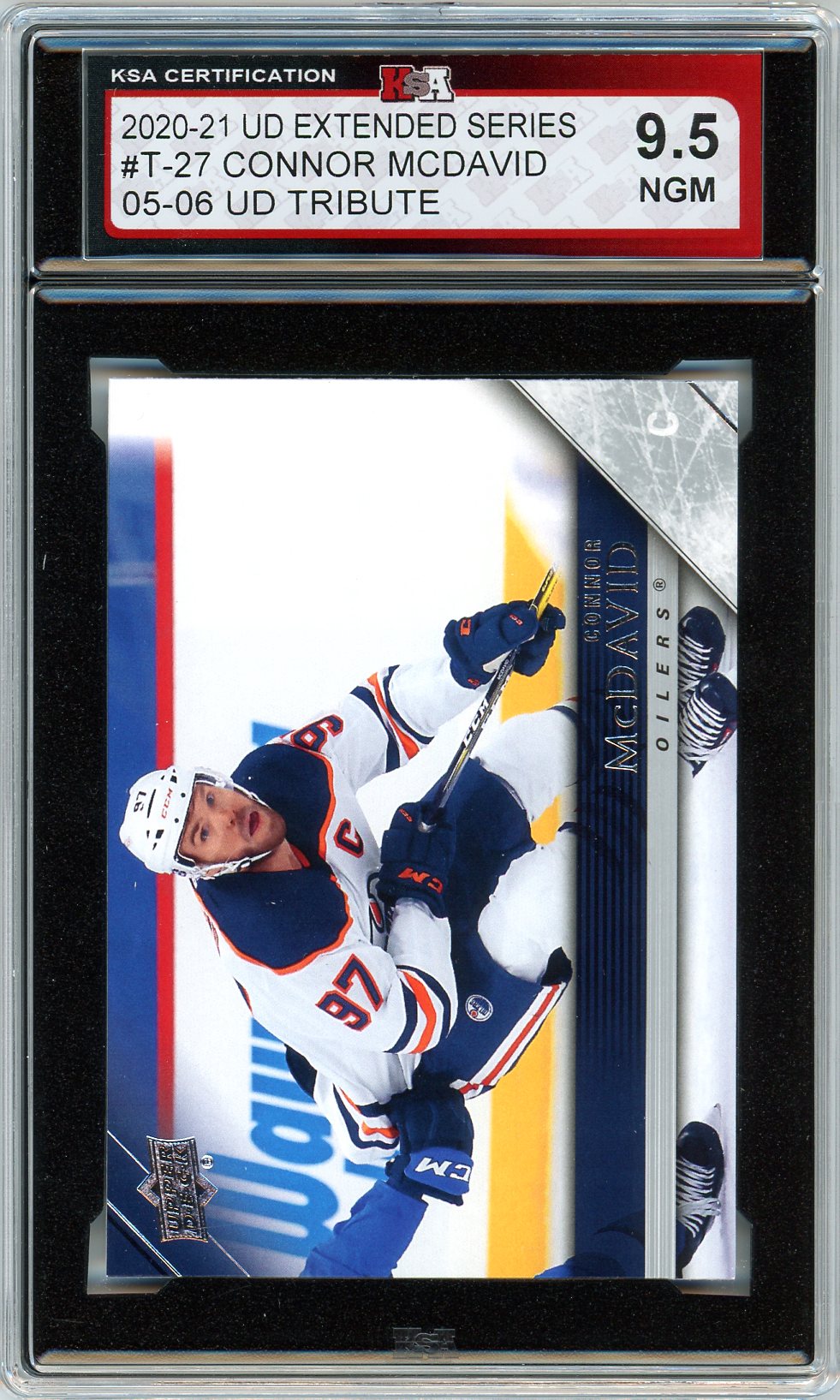 2020/21 Upper Deck Extended Series Connor McDavid Tribute Graded Card #T-27 KSA 9.5