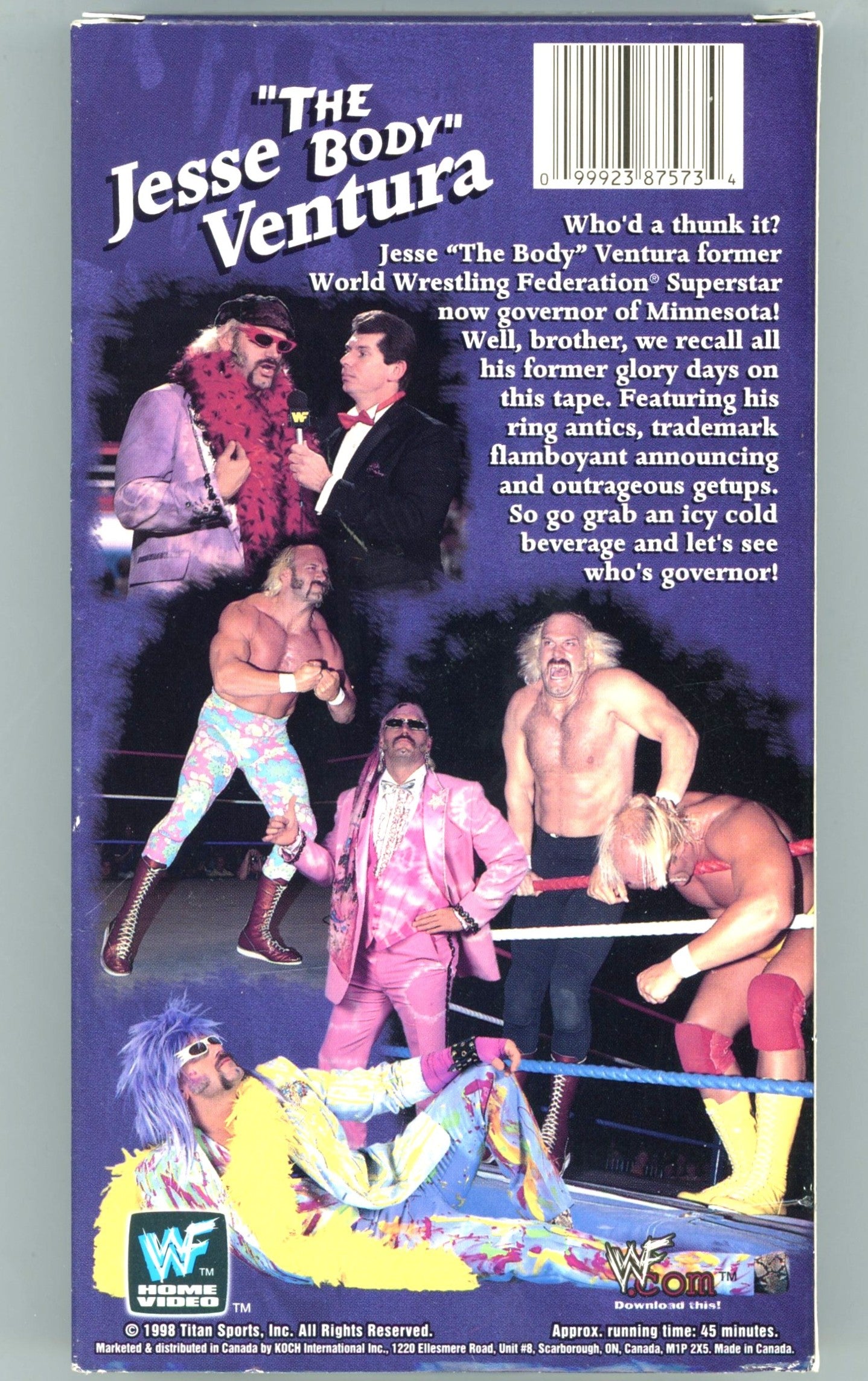 1998 WWF Presents Jesse "The Body" Ventura Vintage VHS Tape