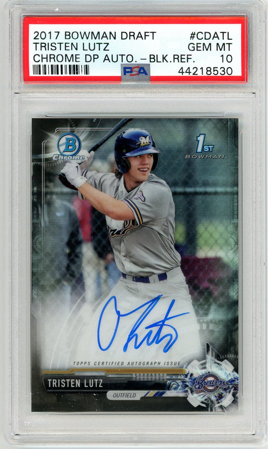 2017 Bowman Draft Tristen Lutz Graded Card PSA 10 Autograph