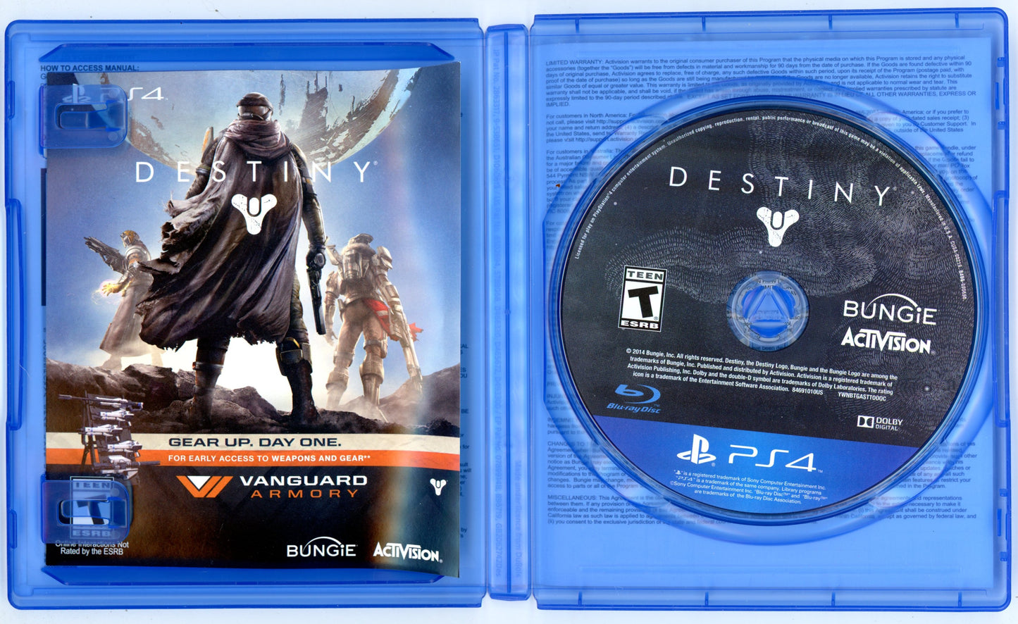 2014 Bungie Destiny Playstation 4 Video Game Disc In Box
