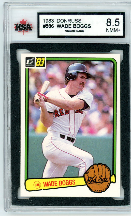 1983 Donruss Wade Boggs Graded Rookie Card KSA 8.5