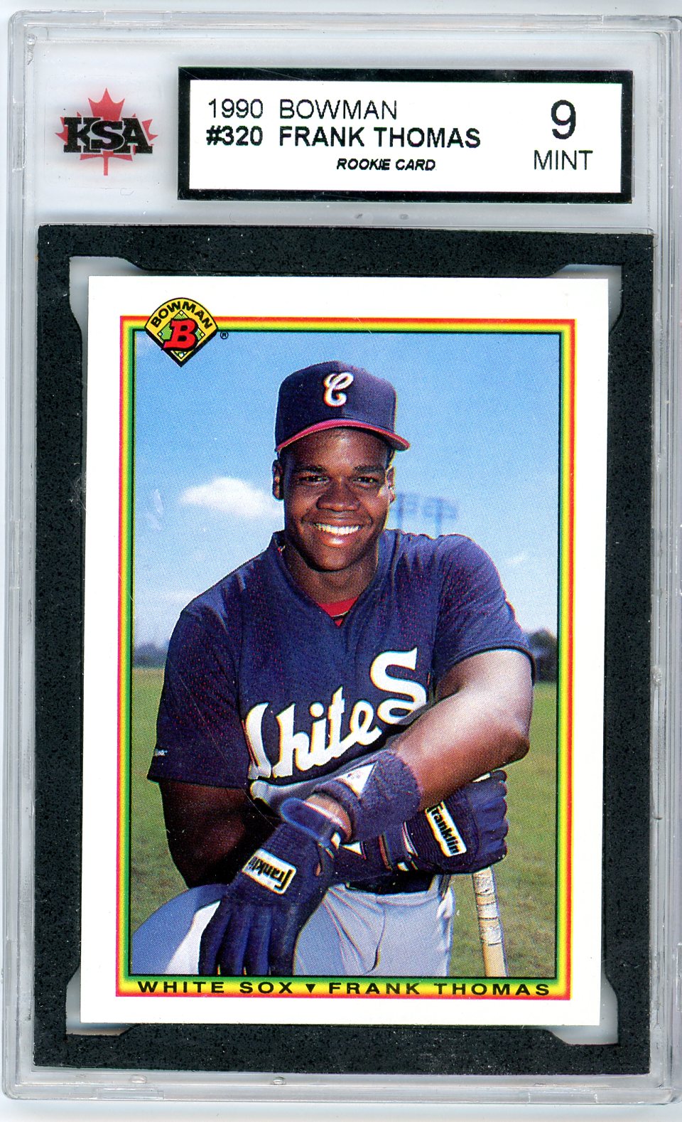 1990 Bowman Frank Thomas Graded Rookie Card KSA 9