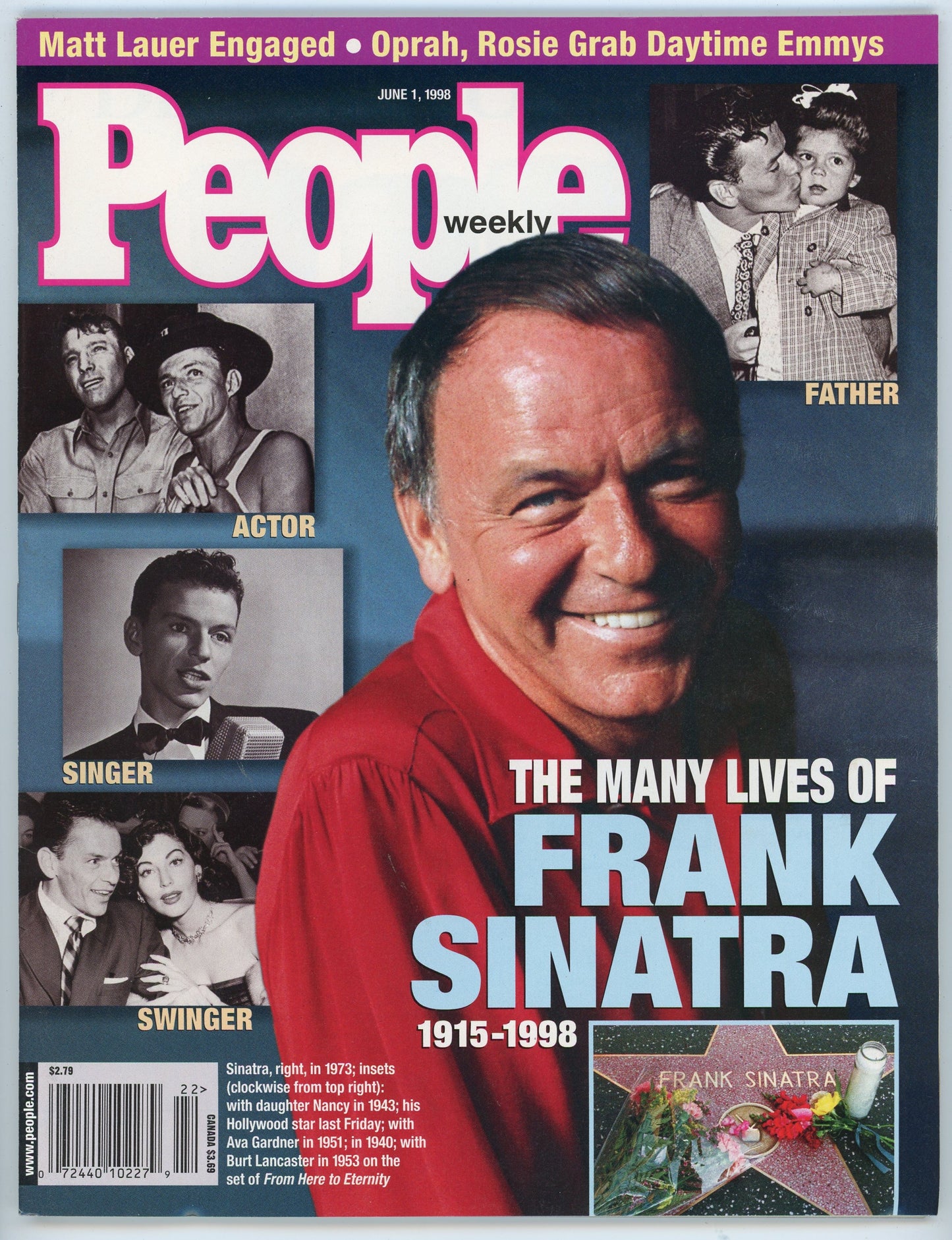 People Weekly Vintage Magazine (June 1998) Frank Sinatra Memorial Issue