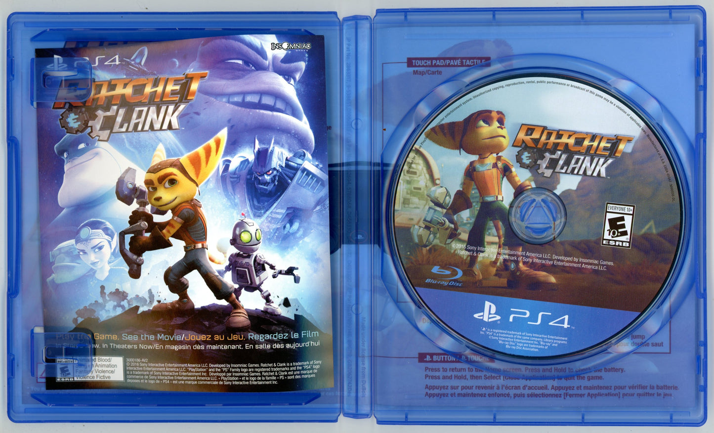 2016 Insomniac Ratchet & Clank Playstation 4 Video Game Disc In Box