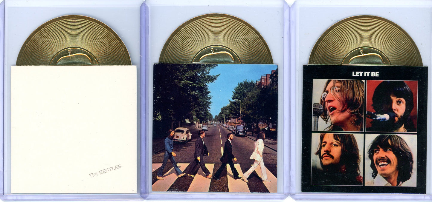 1996 Sports Time The Beatles Mini Gold Record Foil Stamped Trading Card Set (12 Cards)