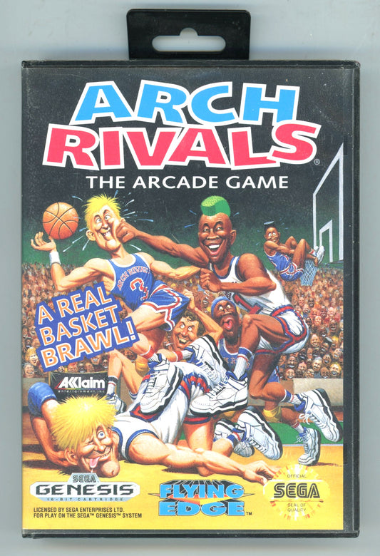 1992 Acclaim Arch Rivals: The Arcade Game Sega Genesis Video Game Cartridge in Box