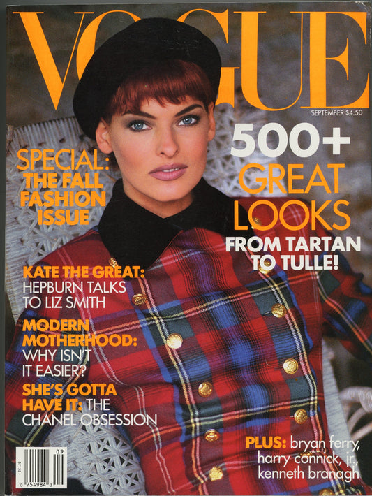 Vogue Vintage Fashion Magazine (September, 1991) VG Condition