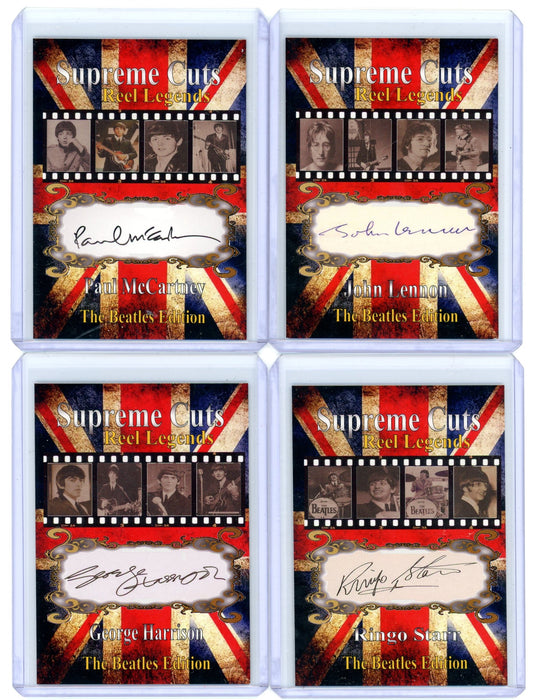 Supreme Cuts Reel Legends The Beatles Facsimile Autograph Collectible Cards (Set of 4)