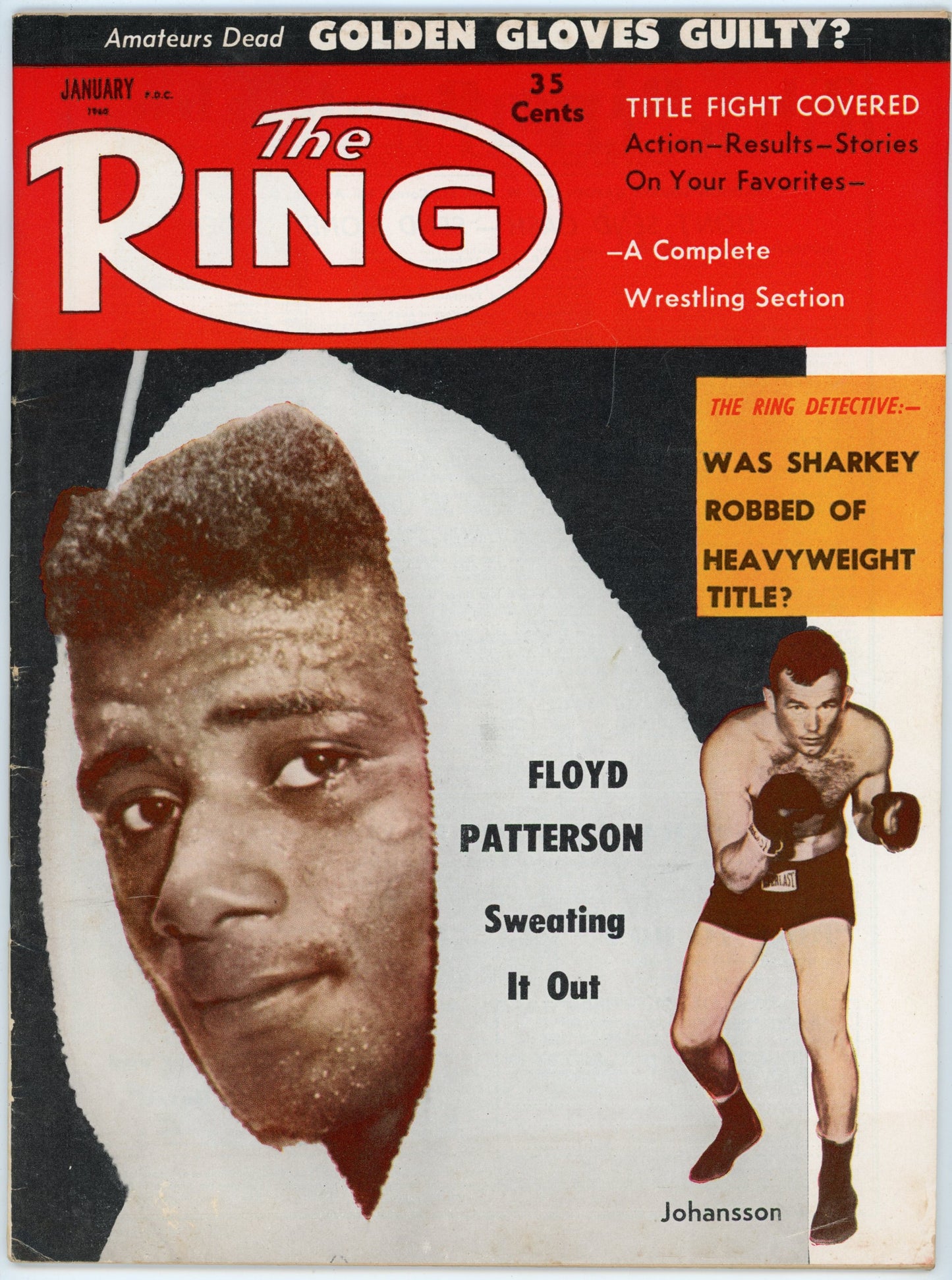 The Ring Vintage Boxing Magazine (January 1960) Floyd Patterson