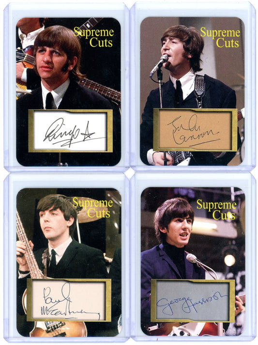 Supreme Cuts The Beatles Facsimile Autograph Collectible Card Sample Set (Set of 4)