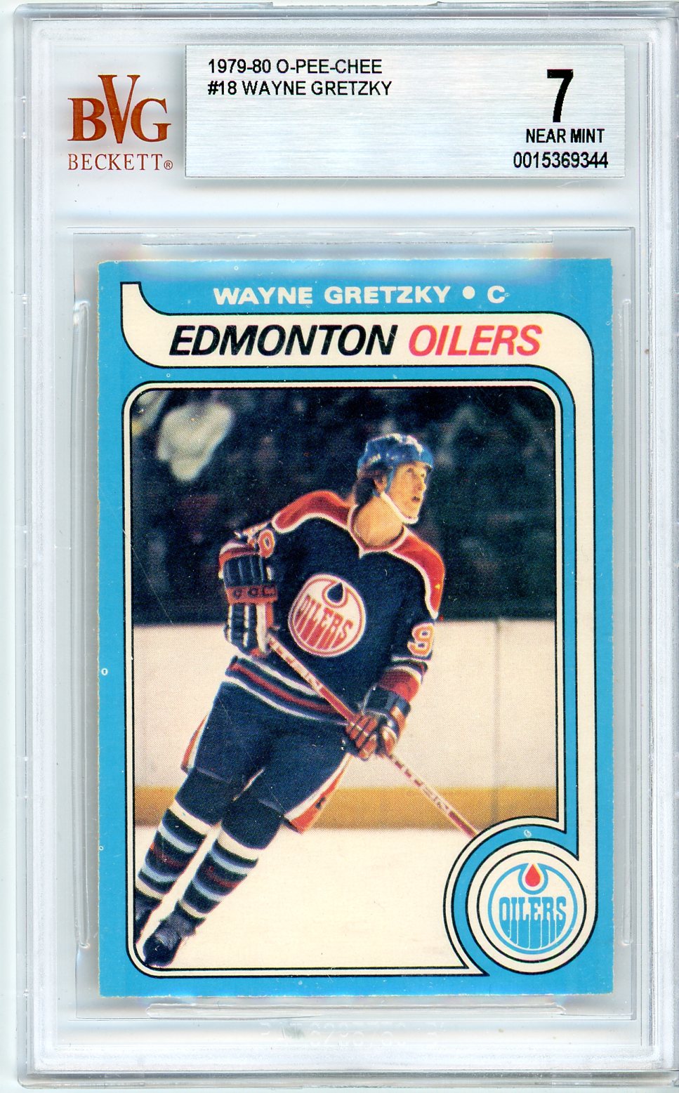 1979/80 O-Pee-Chee Wayne Gretzky Graded Rookie Card #18 BVG 7 Great Eye Appeal