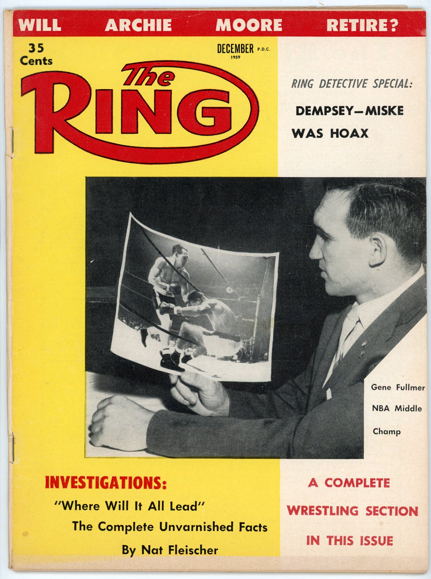 The Ring Vintage Boxing Magazine (December 1959) Gene Fullmer