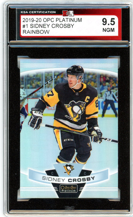 2019/20 OPC O-Pee-Chee Platinum Sidney Crosby Rainbow Graded Card #1 KSA 9.5