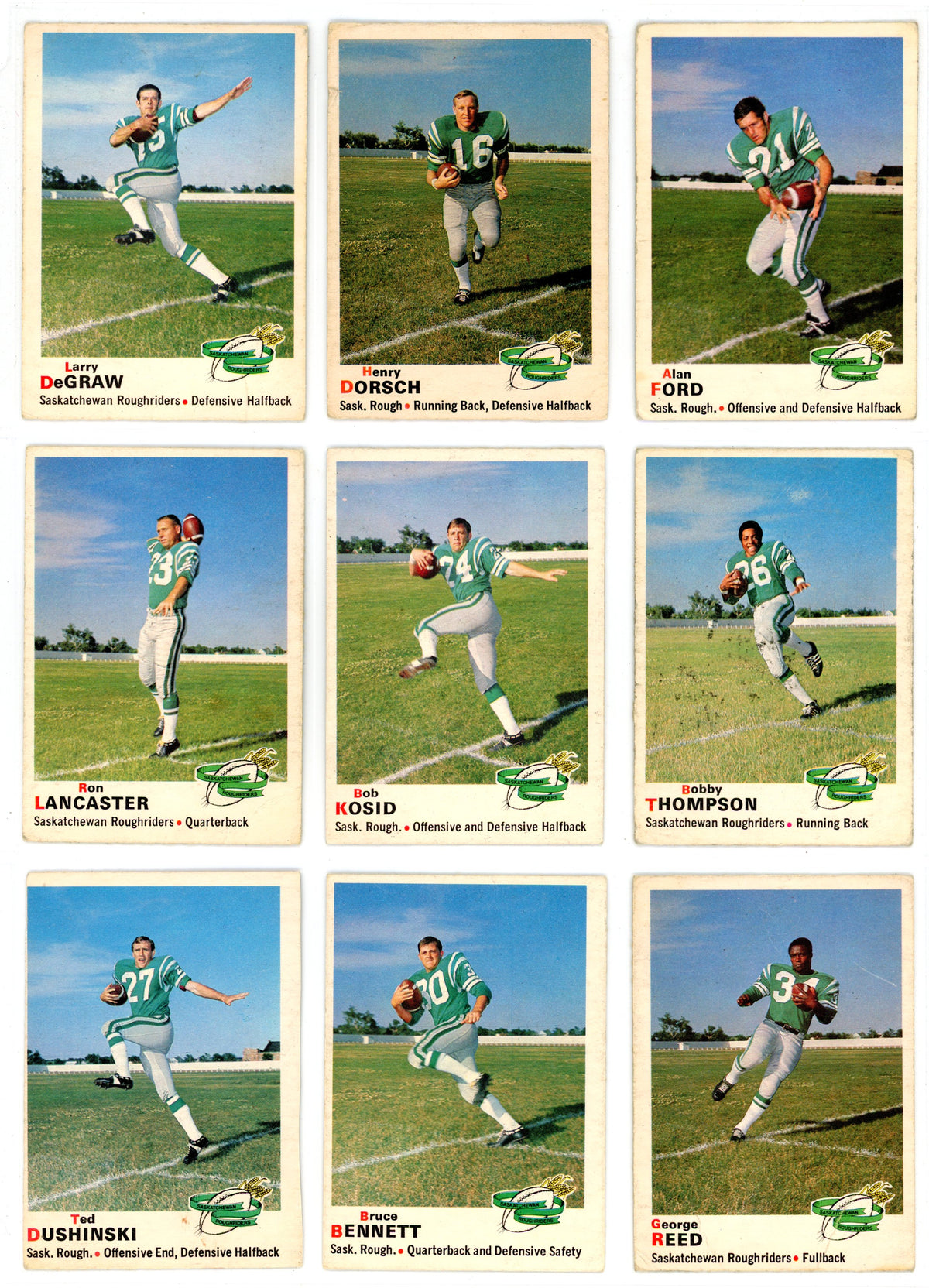 1970 OPC O-Pee-Chee CFL Football Complete Set (115 Cards) GD/VG Condition