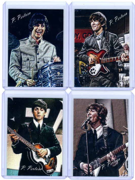 2020 Pertosa The Beatles Limited Edition Giclee Art Cards (Set of 4)