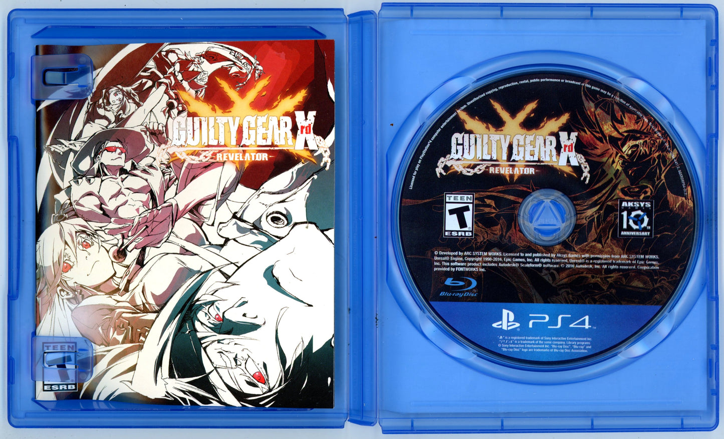 2016 Aksys Guilty Gear Xrd Revelator Playstation 4 Video Game Disc In Box