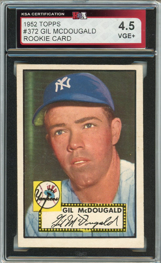 1952 Topps Gil McDougald Graded Rookie Card KSA 4.5